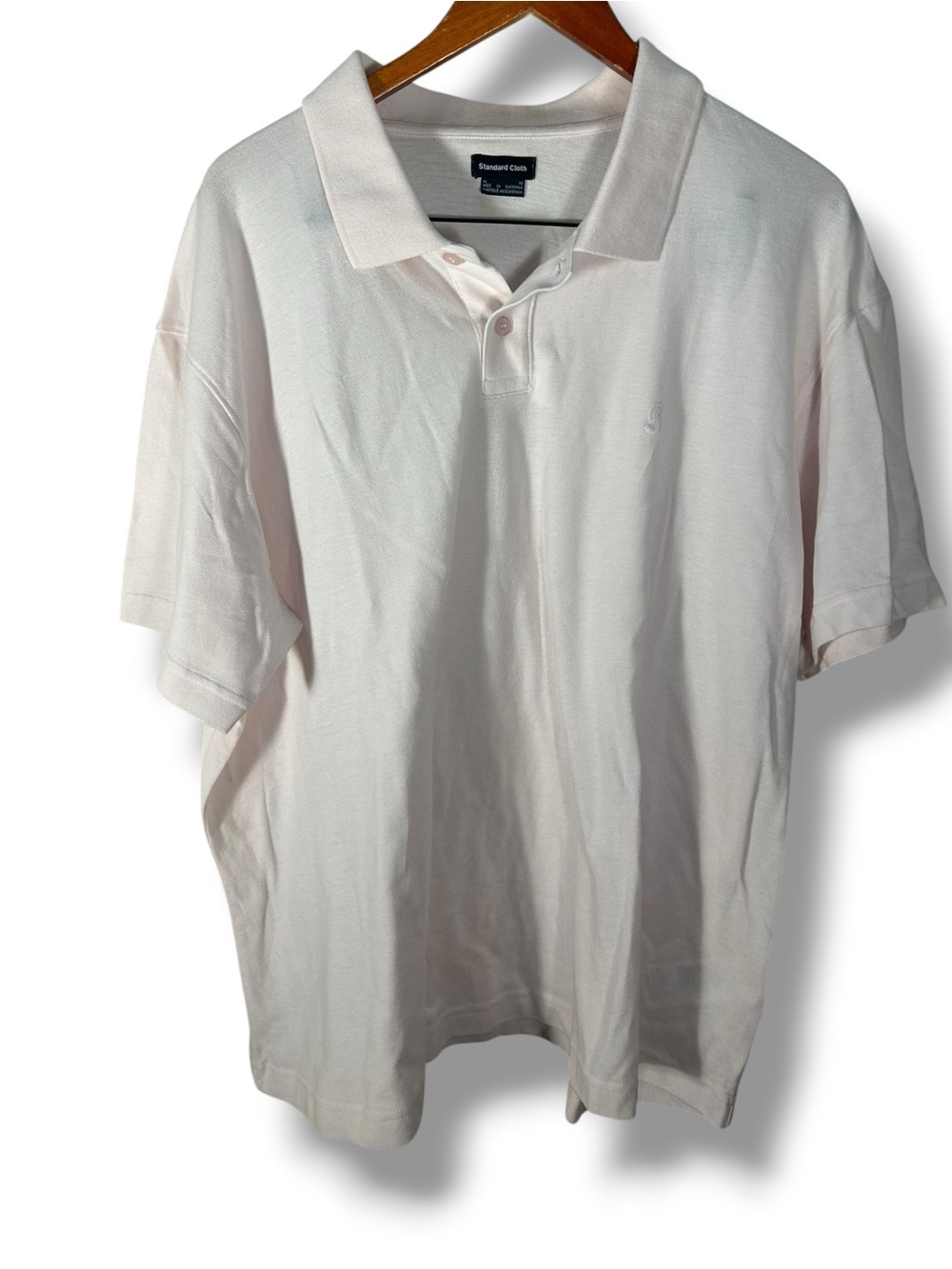 NWT Urban Outfitters Standard Cloth Light Pink Short Sleeve Polo Size XL